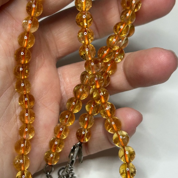 Jewelry - 4/$100 Czech glass Amber Beaded Necklace 22 inch